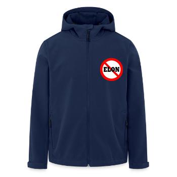 Anti Elon Round NO Bumper - Men’s Recycled Softshell Jacket by Stanley/Stella - navy - Front - AI Model Male 185 light (185cm)