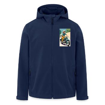 Motorrad | Biker | Motorradfahrer - Recycelte Männer Softshell-Jacke von Stanley/Stella - Navy - Vorne - AI Model Male 185 light (185cm)