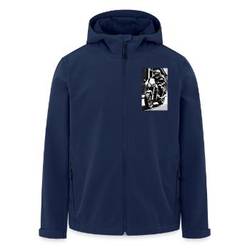Motorrad | Biker | Motorradfahrer - Recycelte Männer Softshell-Jacke von Stanley/Stella - Navy - Vorne - AI Model Male 185 light (185cm)