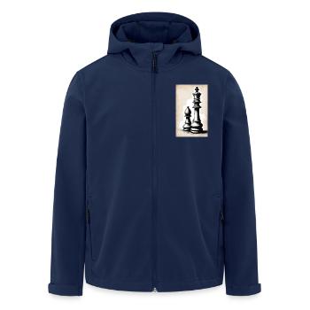 Échecs | Pièce d’échecs | Joueur d’échecs - Veste softshell homme en polyester recyclé Stanley/Stella - marine - Devant - AI Model Male 185 light (185cm)