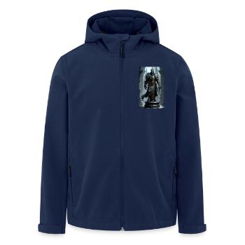 Échecs | Pièce d’échecs | Joueur d’échecs - Veste softshell homme en polyester recyclé Stanley/Stella - marine - Devant - AI Model Male 185 light (185cm)