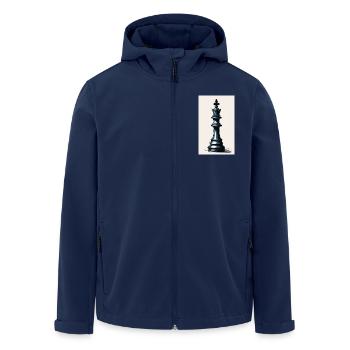 Échecs | Pièce d’échecs | Joueur d’échecs - Veste softshell homme en polyester recyclé Stanley/Stella - marine - Devant - AI Model Male 185 light (185cm)