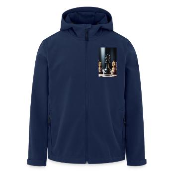 Échecs | Pièce d’échecs | Joueur d’échecs - Veste softshell homme en polyester recyclé Stanley/Stella - marine - Devant - AI Model Male 185 light (185cm)