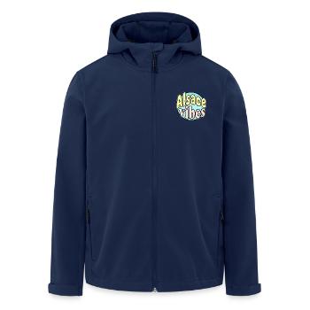 Alsace Vibes - Men’s Recycled Softshell Jacket by Stanley/Stella - navy - Front - AI Model Male 185 light (185cm)