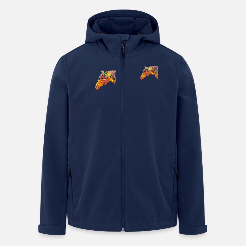 Pferdekopf bunt - Recycelte Männer Softshell-Jacke von Stanley/Stella - Navy