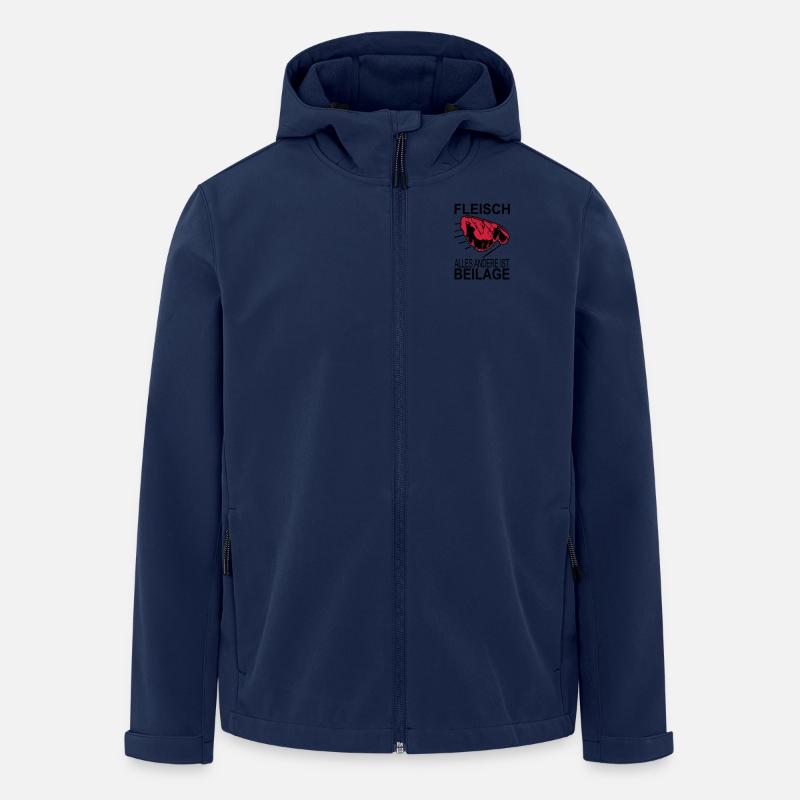 fleisch alles andere ist beilage - Recycelte Männer Softshell-Jacke von Stanley/Stella - Navy