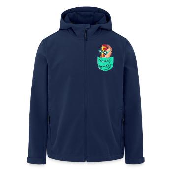 Hot Dog Imbiss - Recycelte Männer Softshell-Jacke von Stanley/Stella - Navy - Vorne - AI Model Male 185 light (185cm)