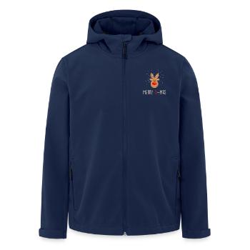 Rentier Merry X-mas - Christmas Humor - Recycelte Männer Softshell-Jacke von Stanley/Stella - Navy - Vorne - AI Model Male 185 light (185cm)