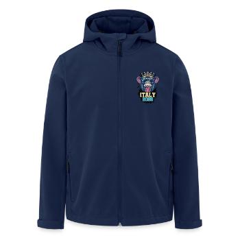 Italien 2025 Affe - Recycelte Männer Softshell-Jacke von Stanley/Stella - Navy - Vorne - AI Model Male 185 light (185cm)