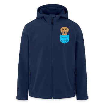 Rhodesian Ridgeback - Recycelte Männer Softshell-Jacke von Stanley/Stella - Navy - Vorne - AI Model Male 185 light (185cm)