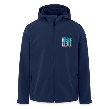 Beach Summer - Men’s Recycled Softshell Jacket by Stanley/Stella - navy - Front - AI Model Male 185 light (185cm)