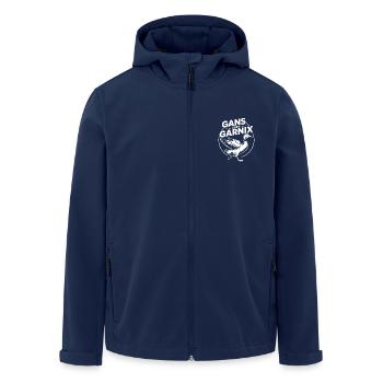 Gans oder garnix Gans und lustiger Spruch - Recycelte Männer Softshell-Jacke von Stanley/Stella - Navy - Vorne - AI Model Male 185 light (185cm)