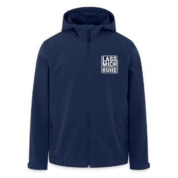 Lasst mir meine Ruhe - nicht stören - Recycelte Männer Softshell-Jacke von Stanley/Stella - Navy - Vorne - AI Model Male 185 light (185cm)