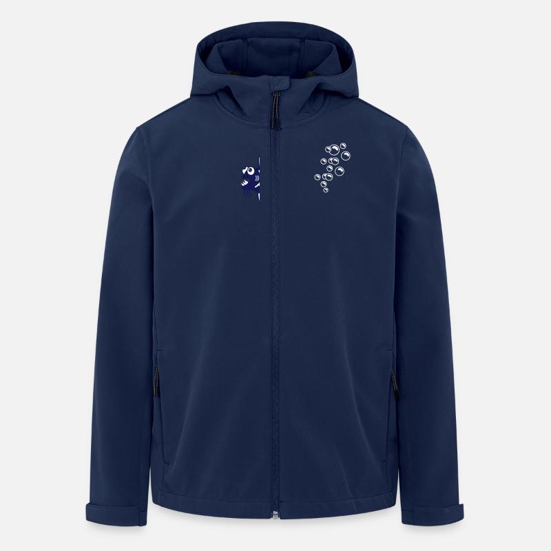 Blasen / bubbles (C, 1c) - Recycelte Männer Softshell-Jacke von Stanley/Stella - Navy