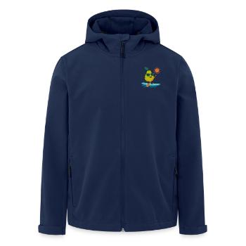 Sportliche Birne - Recycelte Männer Softshell-Jacke von Stanley/Stella - Navy - Vorne - AI Model Male 185 light (185cm)
