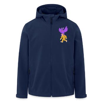 Mottenmann - Recycelte Männer Softshell-Jacke von Stanley/Stella - Navy - Vorne - AI Model Male 185 light (185cm)