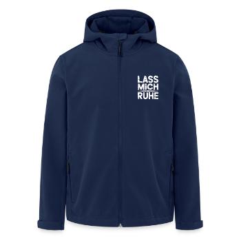 Lasst mir meine Ruhe - nicht stören - Recycelte Männer Softshell-Jacke von Stanley/Stella - Navy - Vorne - AI Model Male 185 light (185cm)