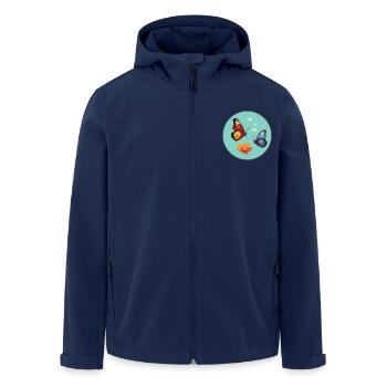 Schmetterling - Recycelte Männer Softshell-Jacke von Stanley/Stella - Navy - Vorne - AI Model Male 185 light (185cm)