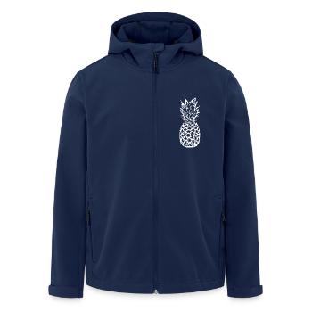 Pineapple White Summer Holiday Gift Gift Idea - Men’s Recycled Softshell Jacket by Stanley/Stella - navy - Front - AI Model Male 185 light (185cm)