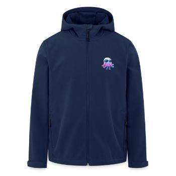 Qualle Cool Sommer - Recycelte Männer Softshell-Jacke von Stanley/Stella - Navy - Vorne - AI Model Male 185 light (185cm)