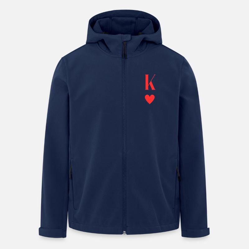 K Herz Monogramm Grafik - Recycelte Männer Softshell-Jacke von Stanley/Stella - Navy