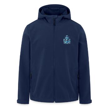 Large Blue Anchor with Face Seafarer Motif - Men’s Recycled Softshell Jacket by Stanley/Stella - navy - Front - AI Model Male 185 light (185cm)