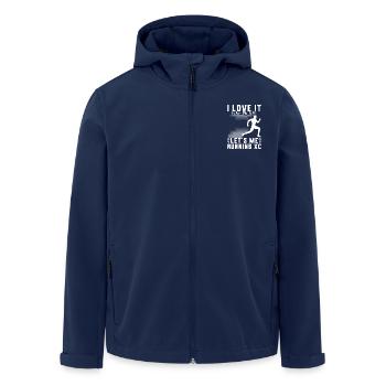 Cross Country Runner Design - XC Coach - Running - Recycelte Männer Softshell-Jacke von Stanley/Stella - Navy - Vorne - AI Model Male 185 light (185cm)