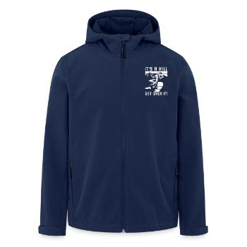 Marathon It´s A Hill Get Over It Running Gift - Recycelte Männer Softshell-Jacke von Stanley/Stella - Navy - Vorne - AI Model Male 185 light (185cm)