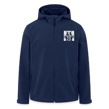 Théâtre Né pour jouer Acteur Conception musicale - Veste softshell homme en polyester recyclé Stanley/Stella - marine - Devant - AI Model Male 185 light (185cm)