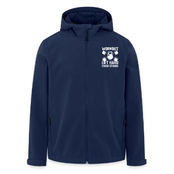 Powerlifting Bodybuilder Entraînement Lift Hard Gym - Veste softshell homme en polyester recyclé Stanley/Stella - marine - Devant - AI Model Male 185 light (185cm)