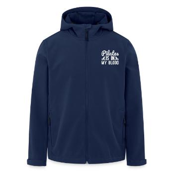 Pilates Enthusiasts Pilates Is In My Blood Pilates - Men’s Recycled Softshell Jacket by Stanley/Stella - navy - Front - AI Model Male 185 light (185cm)