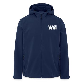 Sushi Funny Don't Desire Your Next Sushi - Men’s Recycled Softshell Jacket by Stanley/Stella - navy - Front - AI Model Male 185 light (185cm)
