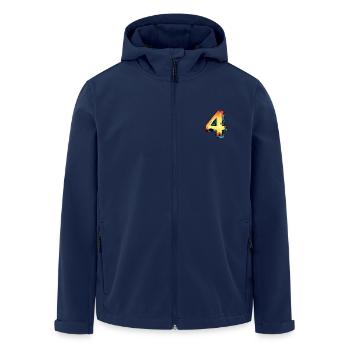 Bande dessinée à 4 chiffres - Veste softshell homme en polyester recyclé Stanley/Stella - marine - Devant - AI Model Male 185 light (185cm)