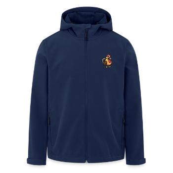 Truthahn Cool Tier - Recycelte Männer Softshell-Jacke von Stanley/Stella - Navy - Vorne - AI Model Male 185 light (185cm)