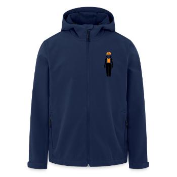 Bauarbeiter Frau - Recycelte Männer Softshell-Jacke von Stanley/Stella - Navy - Vorne - AI Model Male 185 light (185cm)