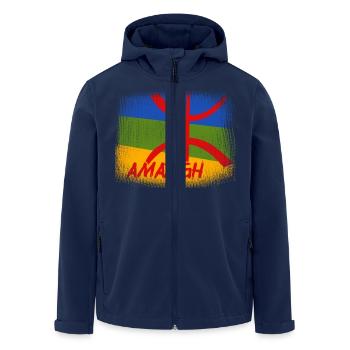 Amazigh Mon Origine Maroc Algerien Rif Souss Kabyle - Recycelte Männer Softshell-Jacke von Stanley/Stella - Navy - Vorne - AI Model Male 185 light (185cm)
