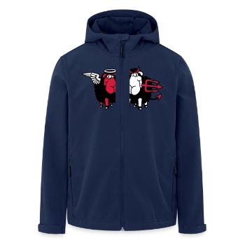 2 Schafe Engel Teufel Satan Hölle Böse Himmel Gut - Recycelte Männer Softshell-Jacke von Stanley/Stella - Navy - Vorne - AI Model Male 185 light (185cm)