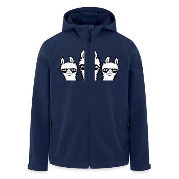 3 Llamas Sunglasses Team Crew Three Friends Crew - Men’s Recycled Softshell Jacket by Stanley/Stella - navy - Front - AI Model Male 185 light (185cm)