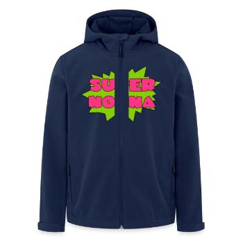 SUPER NONNA - Recycelte Männer Softshell-Jacke von Stanley/Stella - Navy - Vorne - AI Model Male 185 light (185cm)