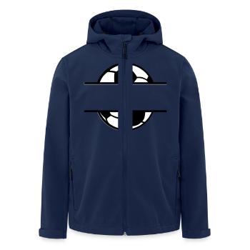 Fußball Soccer - Recycelte Männer Softshell-Jacke von Stanley/Stella - Navy - Vorne - AI Model Male 185 light (185cm)