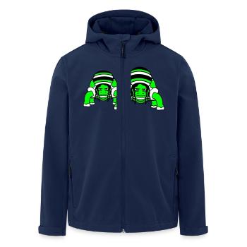 2 Turtles Reggae Music Rasta Team Jamaica Fun - Veste softshell homme en polyester recyclé Stanley/Stella - marine - Devant - AI Model Male 185 light (185cm)