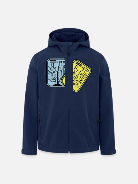 Micro Chip - Men’s Recycled Softshell Jacket by Stanley/Stella - navy