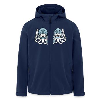 2 Octopus Knight Team Medieval Shield Sword - Men’s Recycled Softshell Jacket by Stanley/Stella - navy - Front - AI Model Male 185 light (185cm)