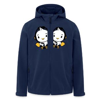 2 Ducks Gamer Gaming Controller Headset Console - Men’s Recycled Softshell Jacket by Stanley/Stella - navy - Front - AI Model Male 185 light (185cm)