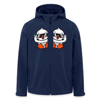 2 Vögel Baby Kind Rassel Windel Sonnenbrille Peace - Recycelte Männer Softshell-Jacke von Stanley/Stella - Navy - Vorne - AI Model Male 185 light (185cm)