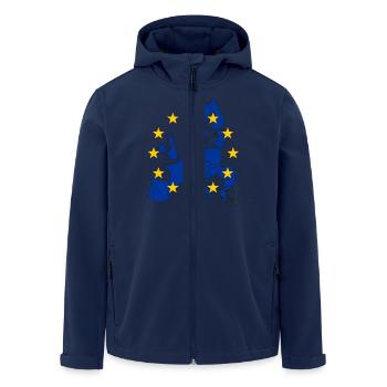 Europäische Union - Recycelte Männer Softshell-Jacke von Stanley/Stella - Navy - Vorne - AI Model Male 185 light (185cm)