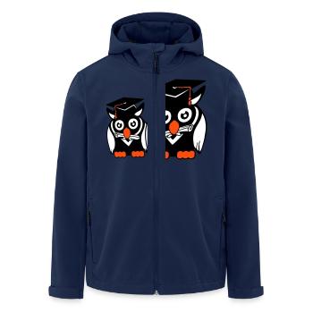 2 Owls Graduation College Abitur Student Team - Men’s Recycled Softshell Jacket by Stanley/Stella - navy - Front - AI Model Male 185 light (185cm)