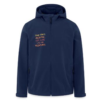 Some Things Are Better Left Alone Like Me Funny - Men’s Recycled Softshell Jacket by Stanley/Stella - navy - Front - AI Model Male 185 light (185cm)