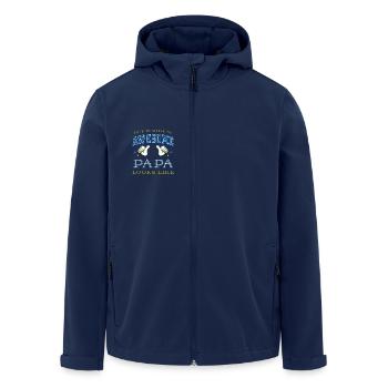This is What An Awesome Papa Looks Like Funny Dad - Men’s Recycled Softshell Jacket by Stanley/Stella - navy - Front - AI Model Male 185 light (185cm)
