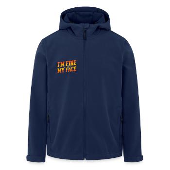 I'm Fine It's Just My Face Funny Sarcastic Saying - Men’s Recycled Softshell Jacket by Stanley/Stella - navy - Front - AI Model Male 185 light (185cm)